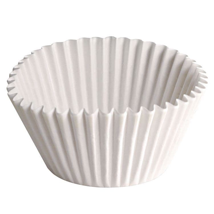 HOFFMASTER Fluted Bake Cups, 2.25" Diameter x 1.88" h, White, Paper, 500/Pack, 20 Packs/Carton (HFM610070)