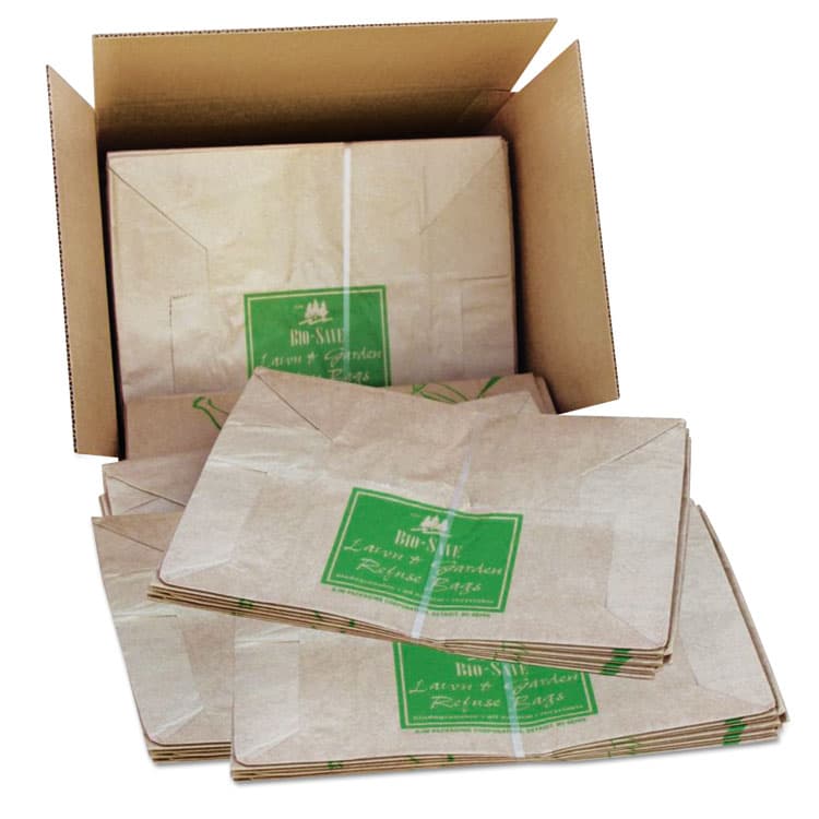 GEN Lawn/Leaf Bags, Self-Standing, Open-Face, 30 gal, 16" x 35", Kraft, 50/Box (BAGRBR30105BO) thumbnail 2