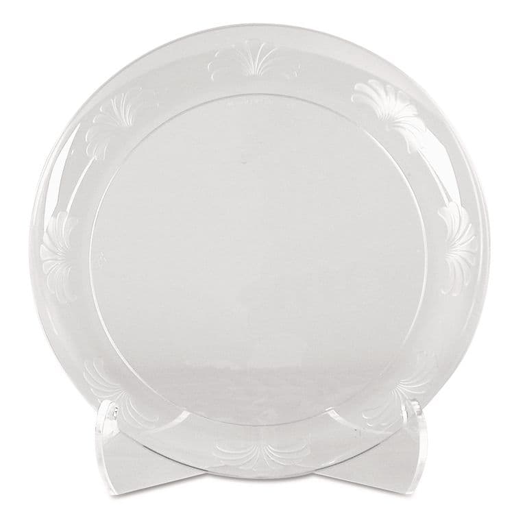 WNA, . Designerware Plates, Plastic, 6" dia, Clear, 10/Pack, 18 Packs/Carton (WNADWP6180)