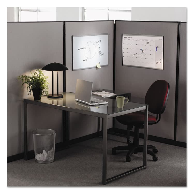 QUARTET MFG. ARC Frame Cubicle Board, Magnetic Dry Erase, 30" x 18", White Surface, Satin Aluminum Frame (QRTARC3018) thumbnail 4