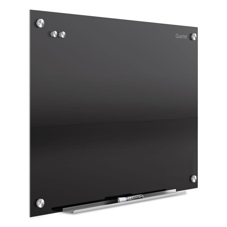 QUARTET MFG. Infinity Magnetic Glass Marker Board, 72" x 48", Black Surface (QRTG7248B) thumbnail 4