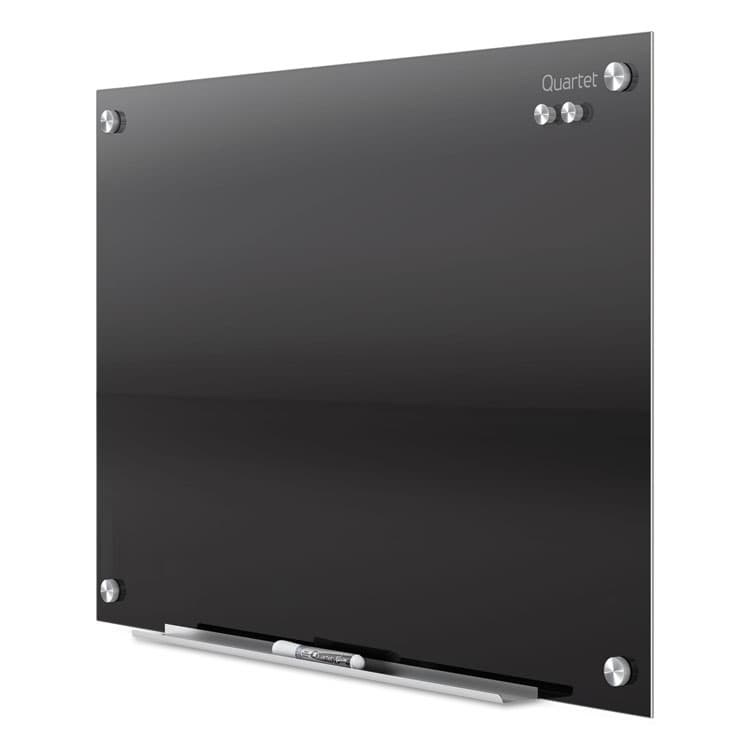 QUARTET MFG. Infinity Magnetic Glass Marker Board, 36" x 24", Black Surface (QRTG3624B) thumbnail 4