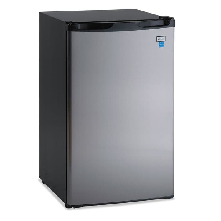 AVANTI 4.4 CF Refrigerator, 19 1/2"W x 22"D x 33"H, Black/Stainless Steel (AVARM4436SS)