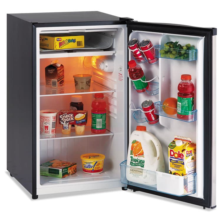 AVANTI 4.4 CF Refrigerator, 19 1/2"W x 22"D x 33"H, Black/Stainless Steel (AVARM4436SS) thumbnail 2
