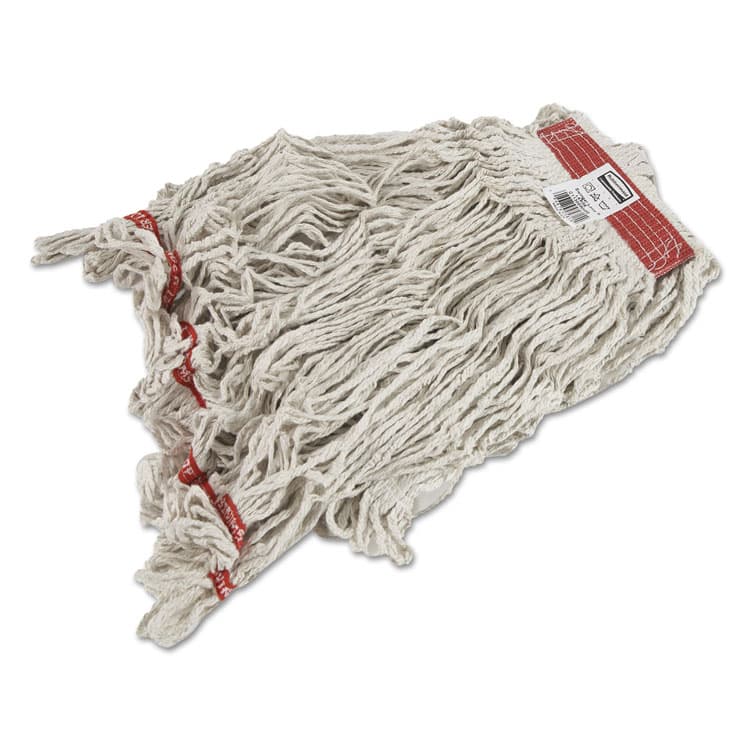 RUBBERMAID COMMERCIAL PROD. Swinger Loop Wet Mop Heads, Cotton/Synthetic, Large, White, 6/Carton (RCPC113WHI)