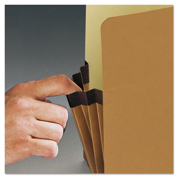 SMEAD MANUFACTURING CO. Classic Expanding Wallets, 3.5" Expansion, 1 Section, Elastic Cord Closure, Legal Size, Redrope (SMD71356) thumbnail 3