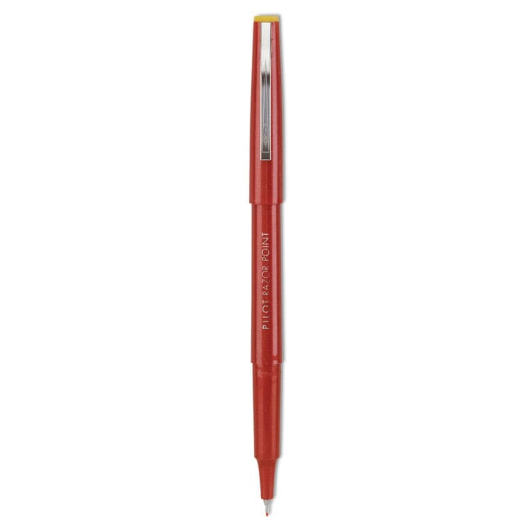 PILOT CORP. OF AMERICA Razor Point Fine Line Porous Point Pen, Stick, Extra-Fine 0.3 mm, Red Ink, Red Barrel, Dozen (PIL11007) thumbnail 2