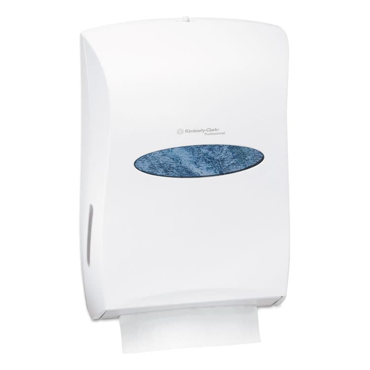 KIMBERLY CLARK Universal Towel Dispenser, 13.31 x 5.85 x 18.85, Pearl White (KCC09906)