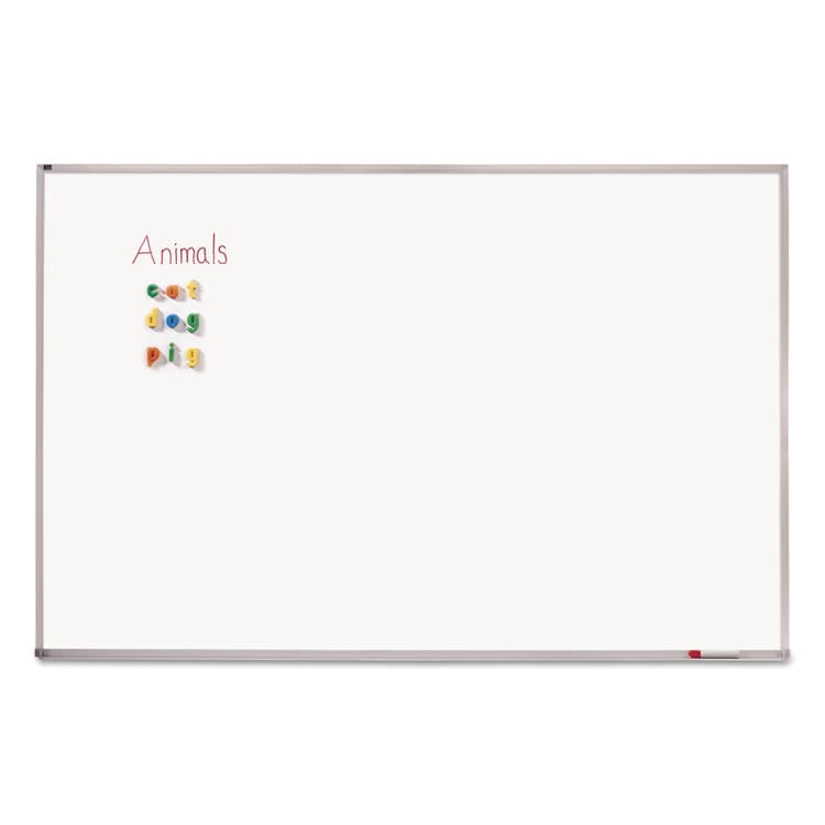 QUARTET MFG. Porcelain Magnetic Whiteboard, 72" x 48", White Surface, Satin Aluminum Frame (QRTPPA406) thumbnail 2