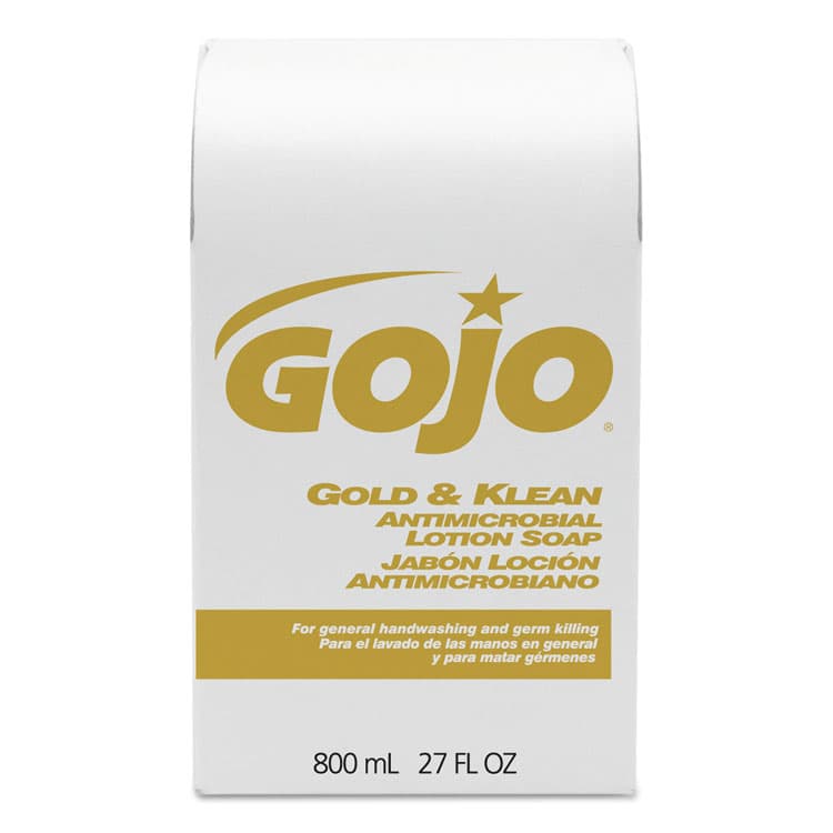 GO-JO INDUSTRIES Gold and Klean Lotion Soap Bag-in-Box Dispenser Refill, Floral Balsam Scent, 800 mL (GOJ912712EA)