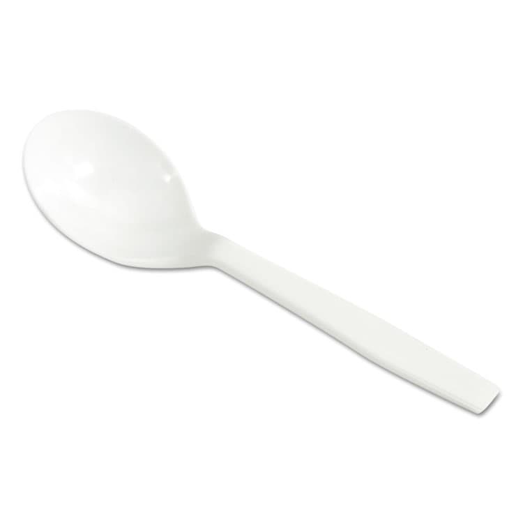 WNA, . Laguna Mediumweight Plastic Utensils, Soup Spoon, White, 1,000/Carton (WNA130410)