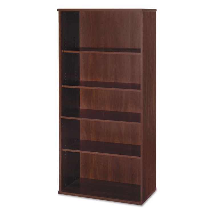 BUSH INDUSTRIES Series C Collection Bookcase, Five-Shelf, 35.63w x 15.38d x 72.78h, Hansen Cherry (BSHWC24414) thumbnail 2