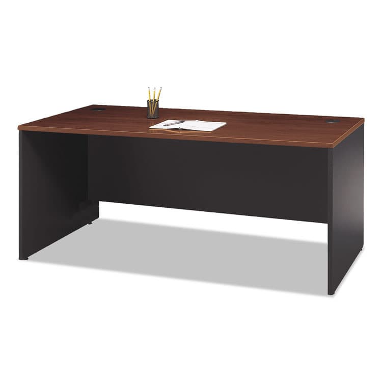 BUSH INDUSTRIES Series C Collection Desk Shell, 71.13" x 29.38" x 29.88", Hansen Cherry/Graphite Gray (BSHWC24436) thumbnail 2