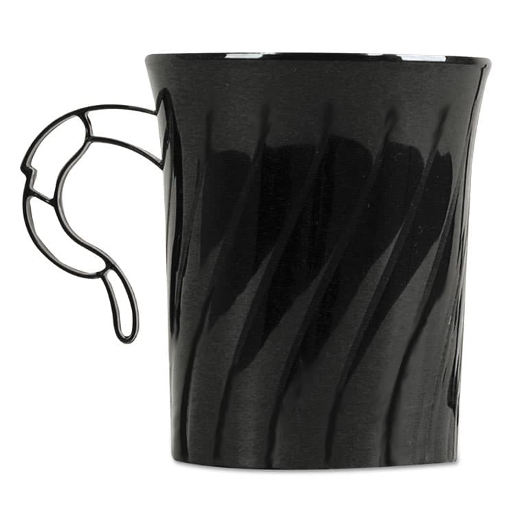 WNA, . Classicware Plastic Mugs, 8 oz, Black, 8/Pack, 24 Packs/Carton (WNACWM8192BK)