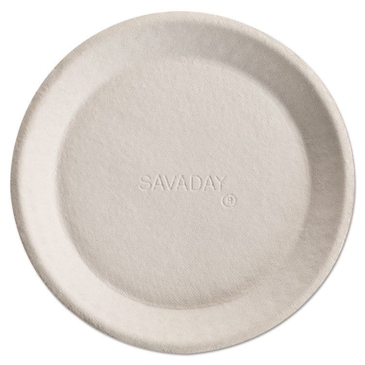 HUHTAMAKI Savaday Molded Fiber Plates, Paper, 10" dia, Cream, 500/Carton (HUH10117) thumbnail 2