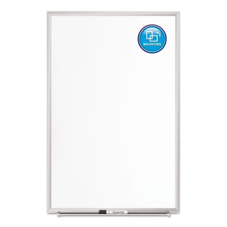 QUARTET MFG. Classic Series Porcelain Magnetic Dry Erase Board, 96" x 48", White Surface, Satin Aluminum Frame (QRT2548) thumbnail 4