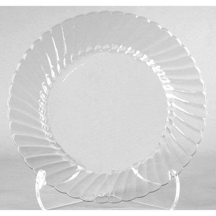 WNA, . Classicware Plates, Plastic, 10.25" dia, Clear, 12/Bag, 12 Bags/Carton (WNARSCW101212)