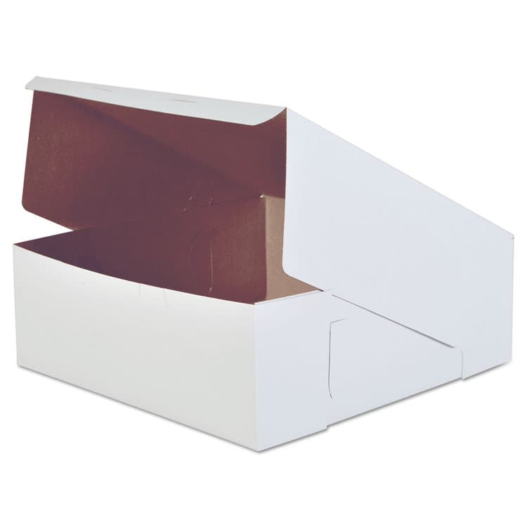 SOUTHERN CHAMPION TRAY White One-Piece Non-Window Bakery Boxes, 14 x 14 x 5, White, Paper, 50/Carton (SCH0991)