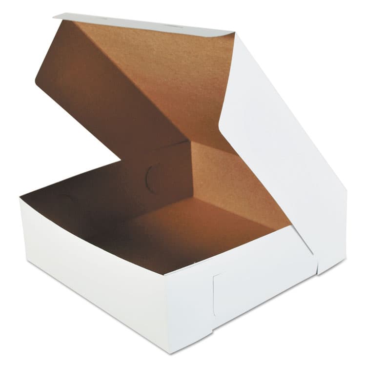 SOUTHERN CHAMPION TRAY White One-Piece Non-Window Bakery Boxes, 16 x 16 x 5, White, Paper, 50/Carton (SCH0995)