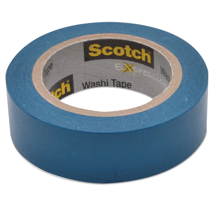 3M/COMMERCIAL TAPE DIV. Expressions Washi Tape, 1.25" Core, 0.59" x 32.75 ft, Blue (MMMC314BLU) thumbnail 2