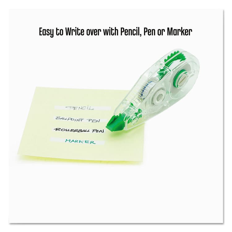 AMERICAN TOMBOW . MONO Mini Correction Tape Value Pack, Non-Refillable, 0.17" x 26.25 ft, White Tape, Clear/Green Dispenser, 10/Pack (TOM68722) thumbnail 4