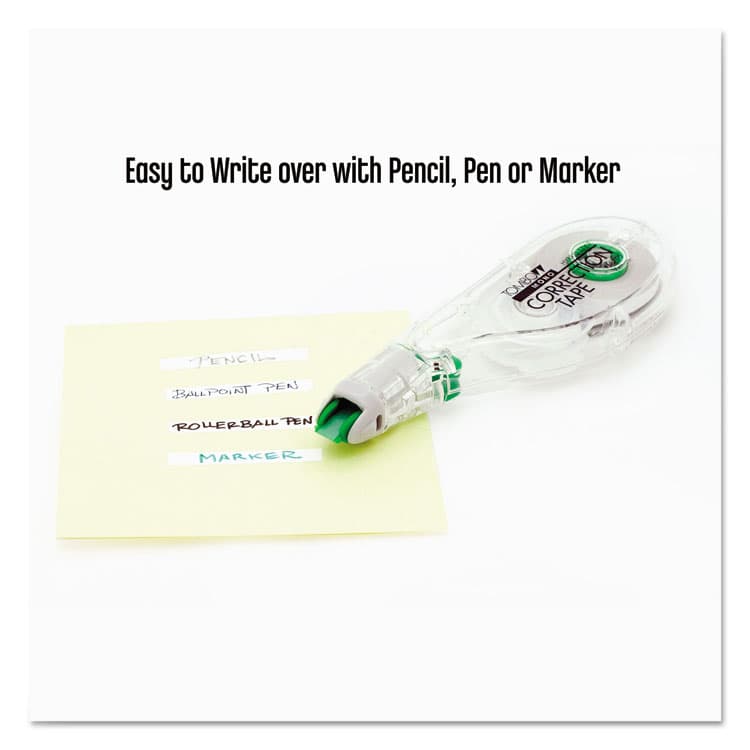 AMERICAN TOMBOW . MONO Hybrid Correction Tape Value Pack, Non-Refillable, 0.17" x 32.83 ft, White Tape, Clear/Green Dispenser, 10/Pack (TOM68721) thumbnail 4