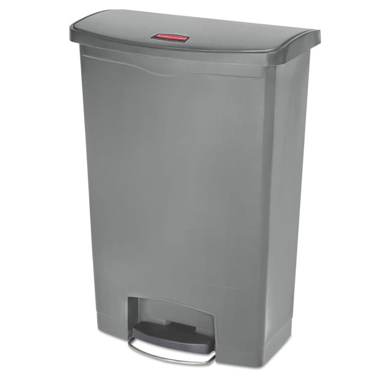 RUBBERMAID COMMERCIAL PROD. Streamline Resin Step-On Container, Front Step Style, 24 gal, Polyethylene, Gray (RCP1883606)