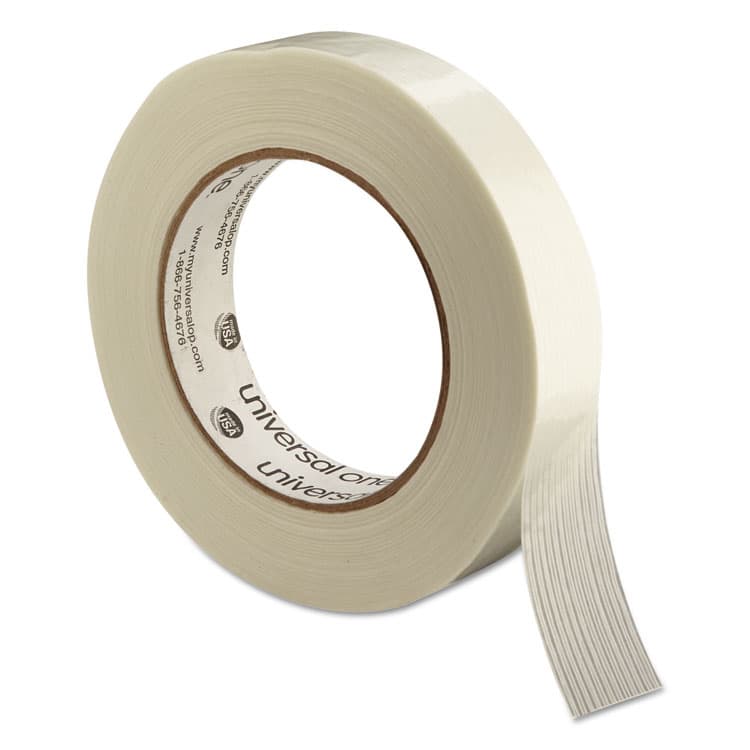 UNIVERSAL OFFICE PRODUCTS 190# Medium Grade Filament Tape, 3" Core, 24 mm x 54.8 m, Clear (UNV78001) thumbnail 2
