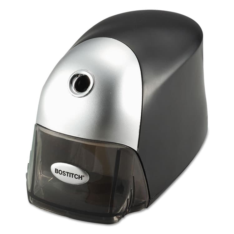 STANLEY BOSTITCH QuietSharp Executive Electric Pencil Sharpener, AC-Powered, 4 x 7.5 x 5, Black/Graphite (BOSEPS8HDBLK)