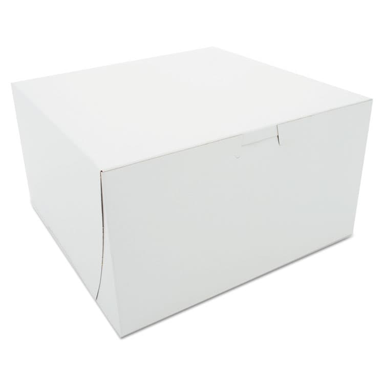 SOUTHERN CHAMPION TRAY White One-Piece Non-Window Bakery Boxes, 9 x 9 x 5, White, Paper, 100/Carton (SCH0965)