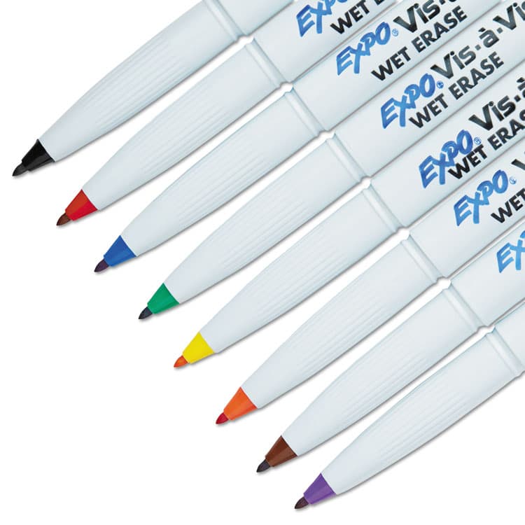 SANFORD Vis-a-Vis Wet Erase Marker, Fine Bullet Tip, Assorted Colors, 8/Set (SAN2134345) thumbnail 3
