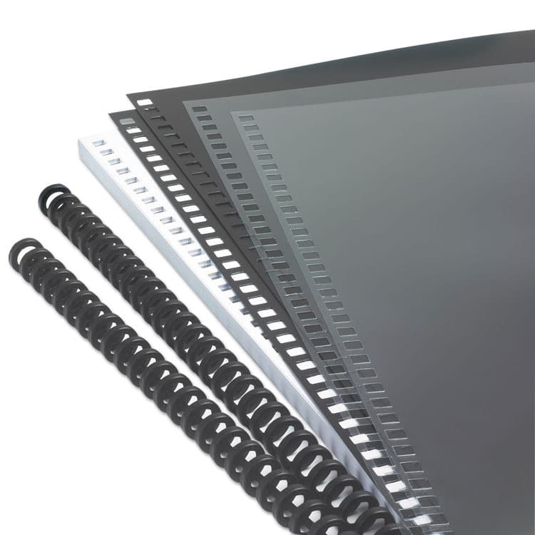 ACCO BRANDS, . Instant Report Kits, 0.31" Capacity, For 11 x 8.5 Sheets, Clear/Black Covers, Black Spine, 2 Kits/Pack (GBC2515665) thumbnail 2