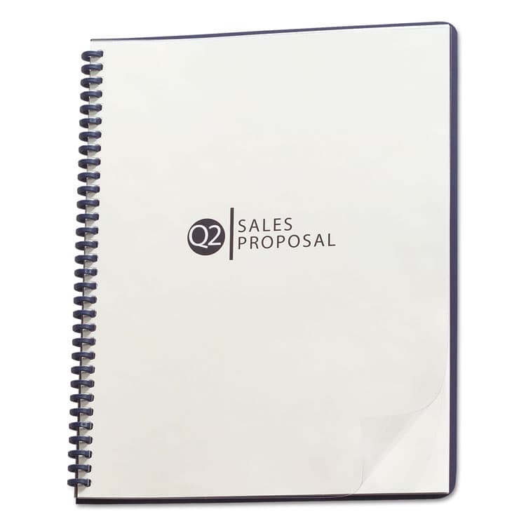 ACCO BRANDS, . ProClick Pre-Punched Cover, Plastic, Square Corners, 11.75 x 8.5, Clear, 25/Pack (GBC2020040)