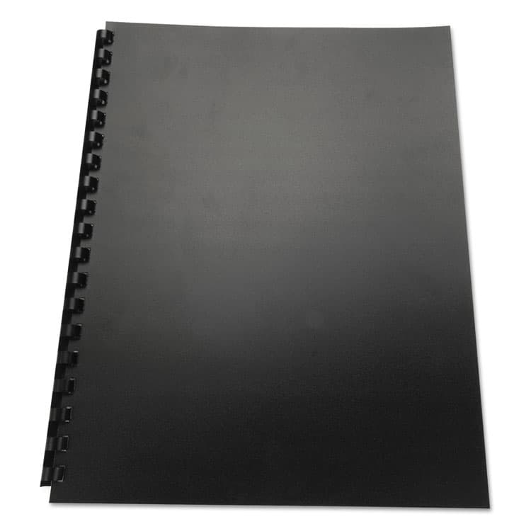 ACCO BRANDS, . 100% Recycled Poly Binding Cover, Plastic, Square Corners, 11 x 8.5, Black, 25/Pack (GBC25818)