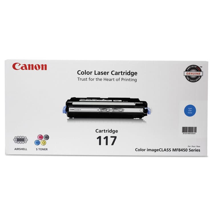 CANON USA, . 2577B001 (117) Toner, 4,000 Page-Yield, Cyan (CNM2577B001)