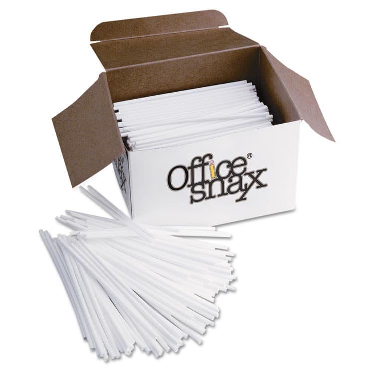 OFFICE SNAX, . Plastic Stir Sticks, 5", White, 1,000/Box (OFXSTR5) thumbnail 2