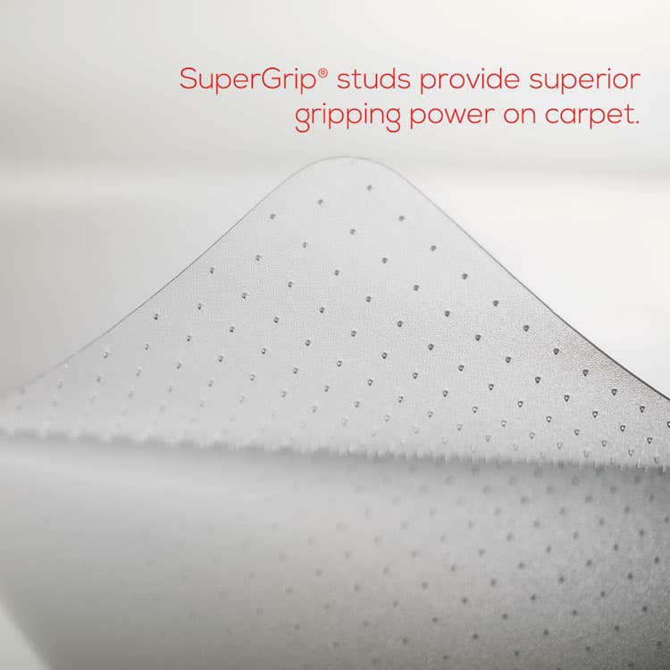 DEFLECTO CORPORATION EconoMat Occasional Use Chair Mat for Flat Pile Carpeted Floors, Rectangular with Lip, 36" x 48", Clear, Ships Flat (DEFCM11112) thumbnail 2