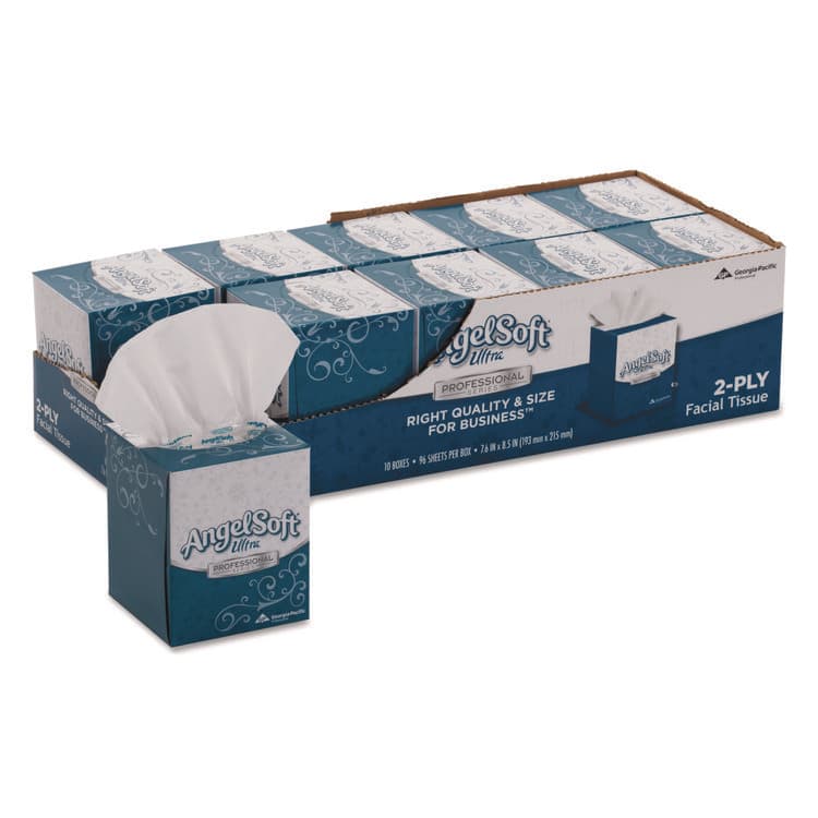GEORGIA PACIFIC ps Ultra Facial Tissue, 2-Ply, White, 96 Sheets/Box, 10 Boxes/Carton (GPC4636014)