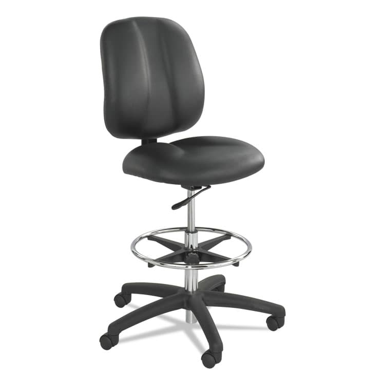 SAFCO PRODUCTS Apprentice II Extended-Height Chair, Supports Up to 250 lb, 22" to 32" Seat Height, Black (SAF7084BL)