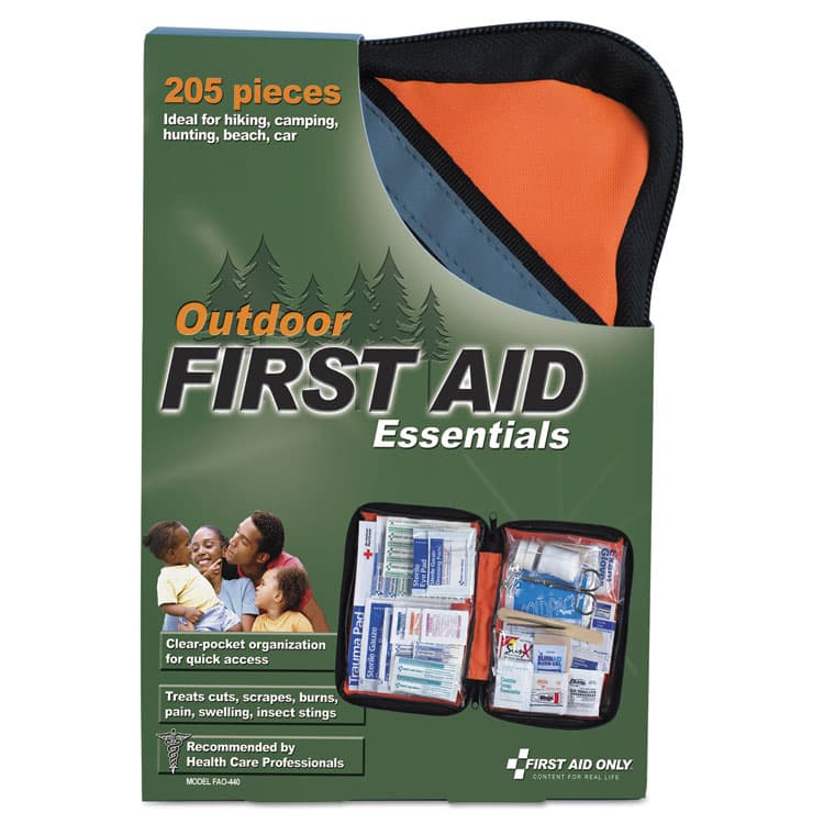 FIRST AID ONLY, . Outdoor Softsided First Aid Kit, 205 Pieces, Fabric Case (FAO440)