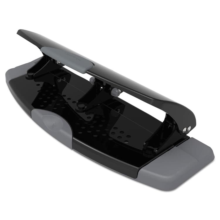 ACCO BRANDS, . 20-Sheet SmartTouch Three-Hole Punch, 9/32" Holes, Black/Gray (SWI74133) thumbnail 3