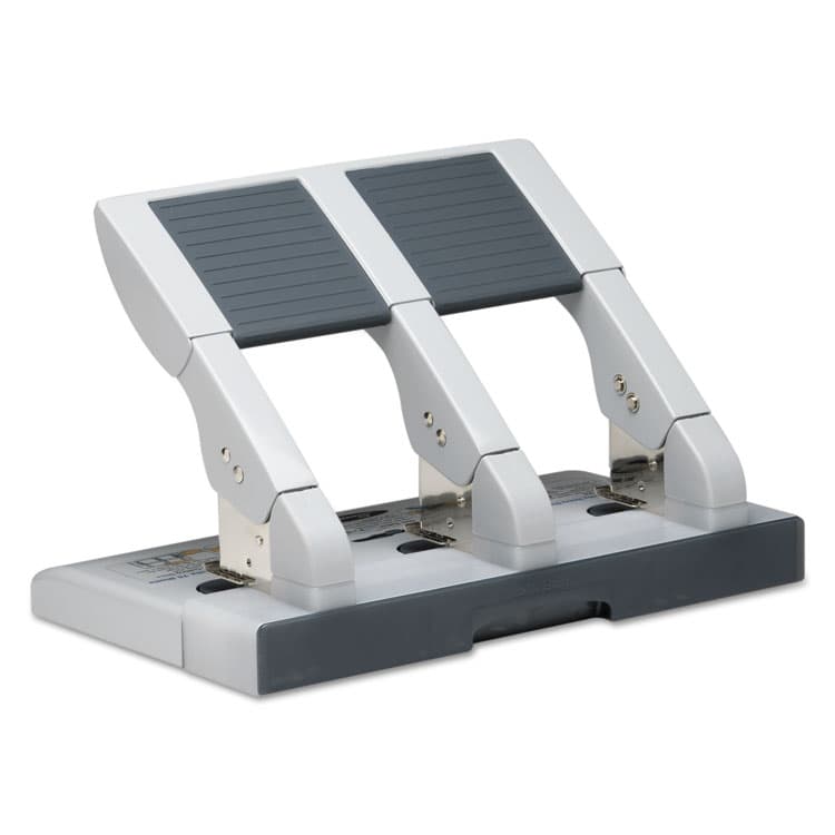 ACCO BRANDS, . 75-Sheet Heavy-Duty High-Capacity Three-Hole Adjustable Punch, 9/32" Holes, Putty/Gray (SWI74550)