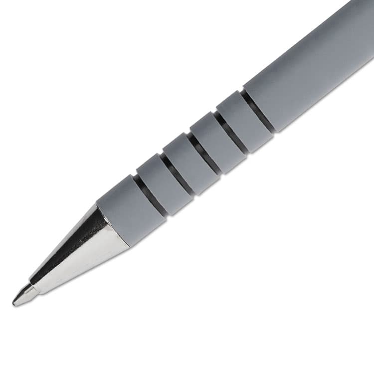 SANFORD FlexGrip Ultra Recycled Ballpoint Pen, Stick, Fine 0.8 mm, Black Ink, Gray Barrel, Dozen (PAP9680131) thumbnail 4