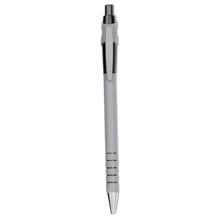 SANFORD FlexGrip Ultra Recycled Ballpoint Pen, Retractable, Medium 1 mm, Black Ink, Black/Gray Barrel, Dozen (PAP9530131)