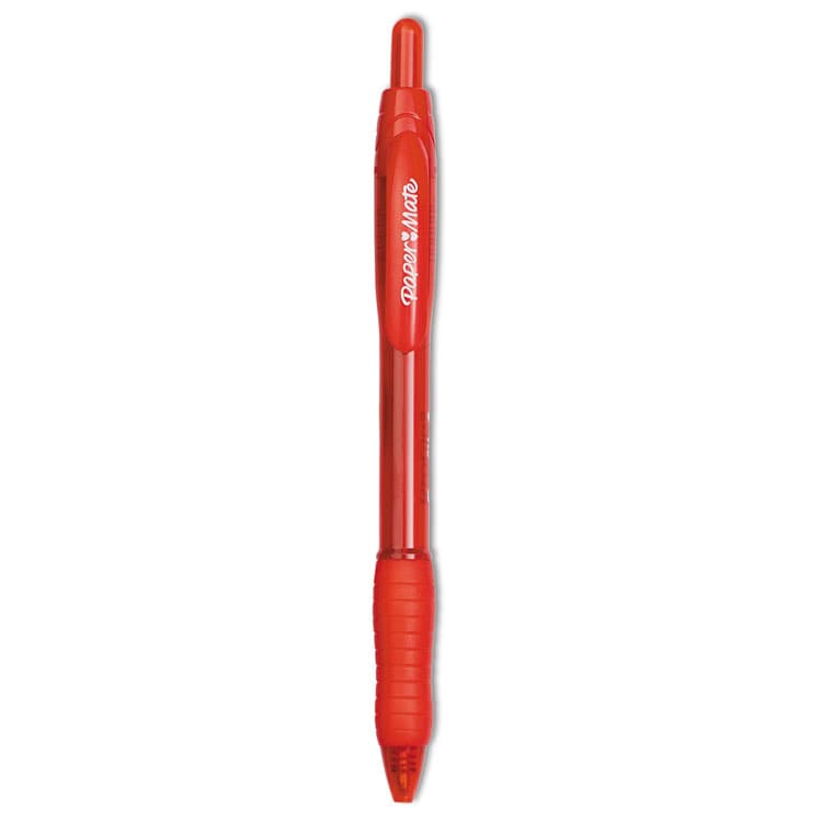 SANFORD Profile Ballpoint Pen, Retractable, Bold 1.4 mm, Red Ink, Translucent Red Barrel, Dozen (PAP89467)