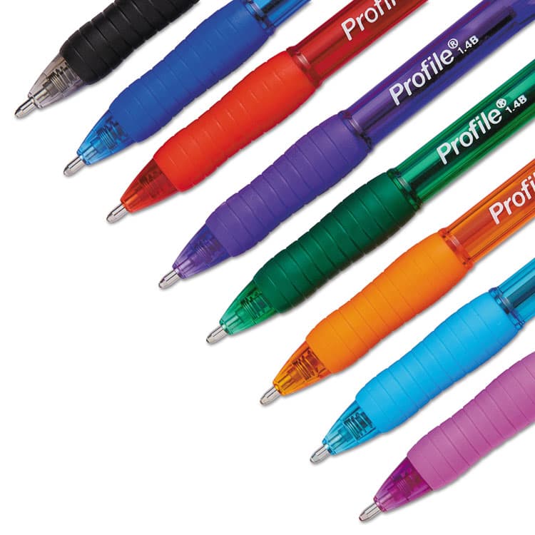 SANFORD Profile Ballpoint Pen, Retractable, Bold 1.4 mm, Assorted Ink and Barrel Colors, 8/Pack (PAP1960662) thumbnail 3