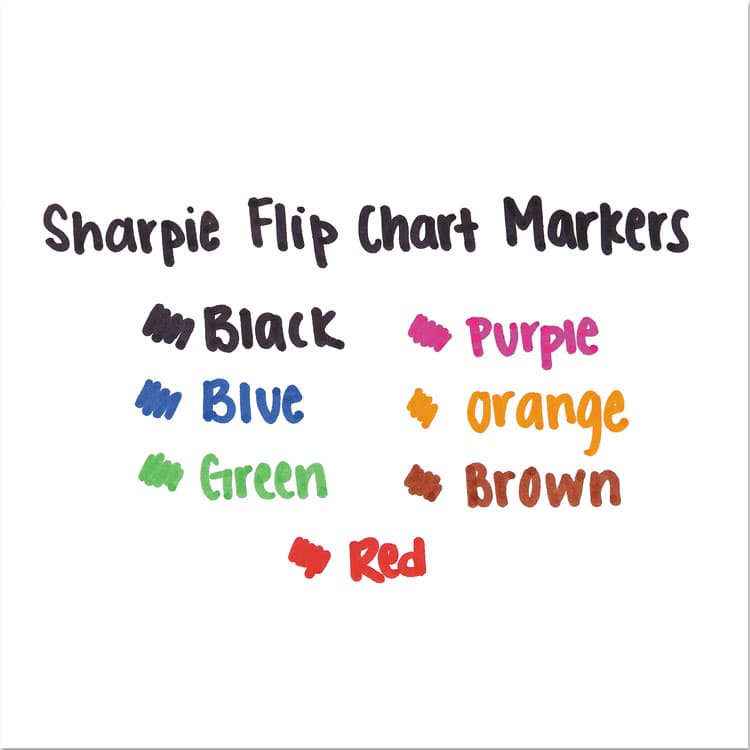 SANFORD Flip Chart Marker, Broad Bullet Tip, Assorted Colors, 8/Set (SAN22480PP) thumbnail 4