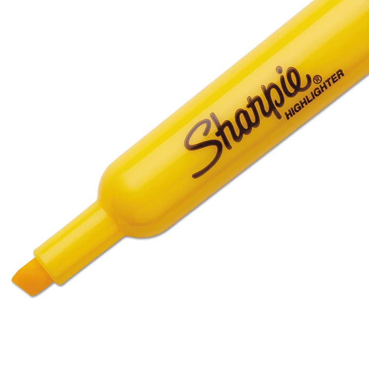 SANFORD Tank Style Highlighters, Yellow Ink, Chisel Tip, Yellow Barrel, Dozen (SAN25005) thumbnail 3
