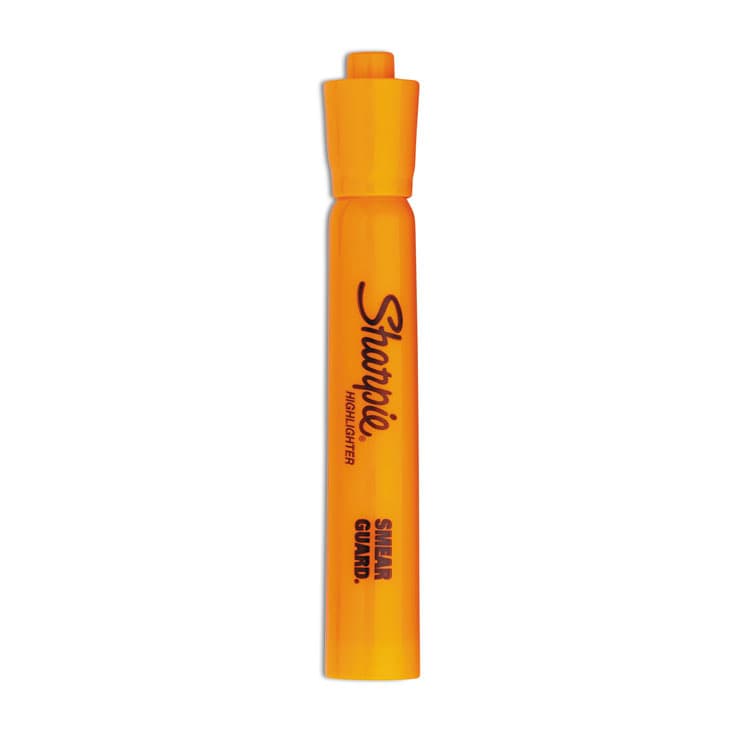 SANFORD Tank Style Highlighters, Orange Ink, Chisel Tip, Orange Barrel, Dozen (SAN25006B)