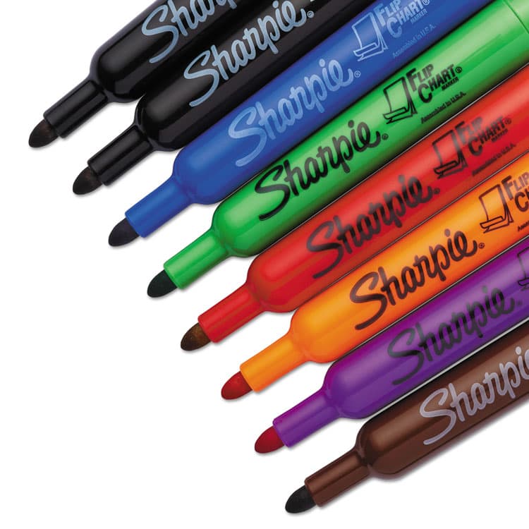 SANFORD Flip Chart Marker, Broad Bullet Tip, Assorted Colors, 8/Set (SAN22480PP) thumbnail 2